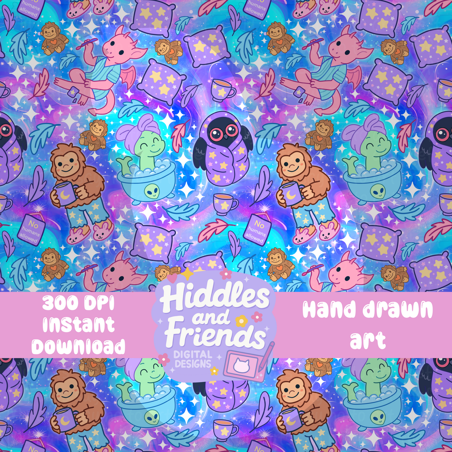 Cryptid Slumber Party Seamless File