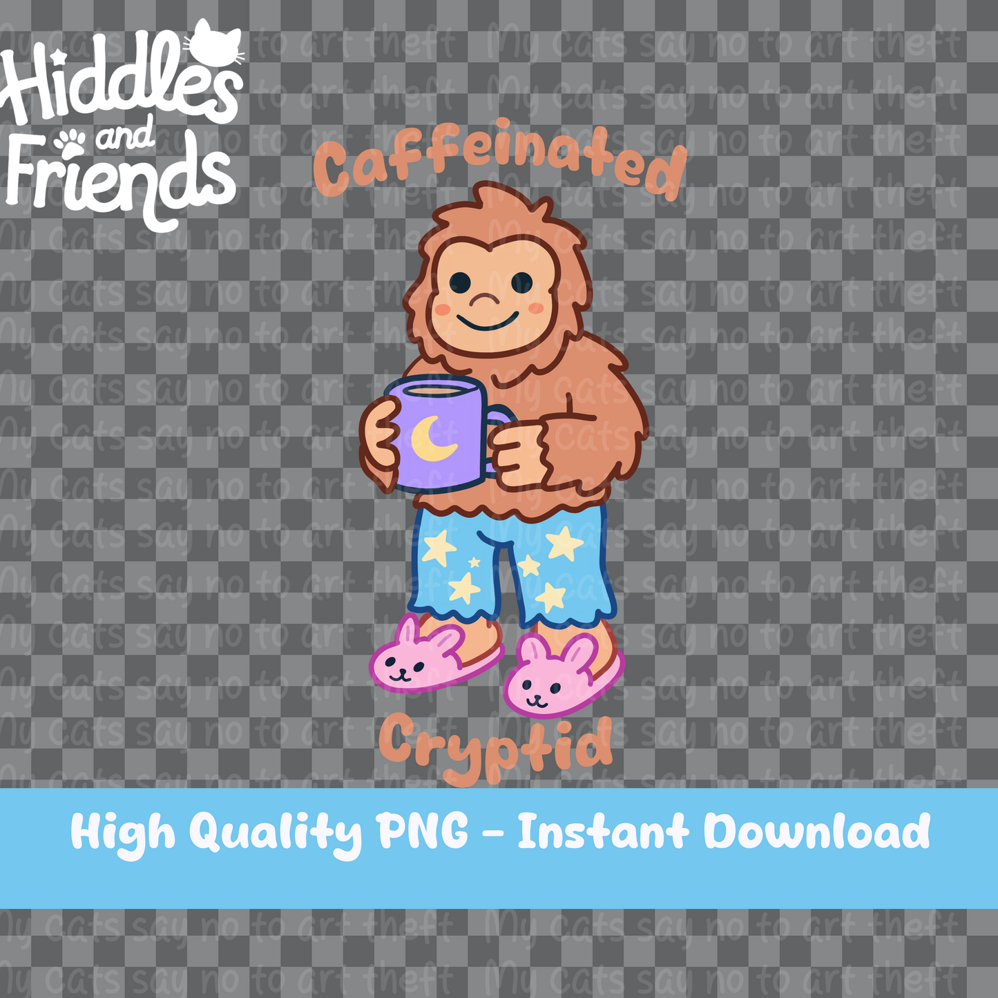 Digital Bigfoot Sticker – Caffeinated Cryptid