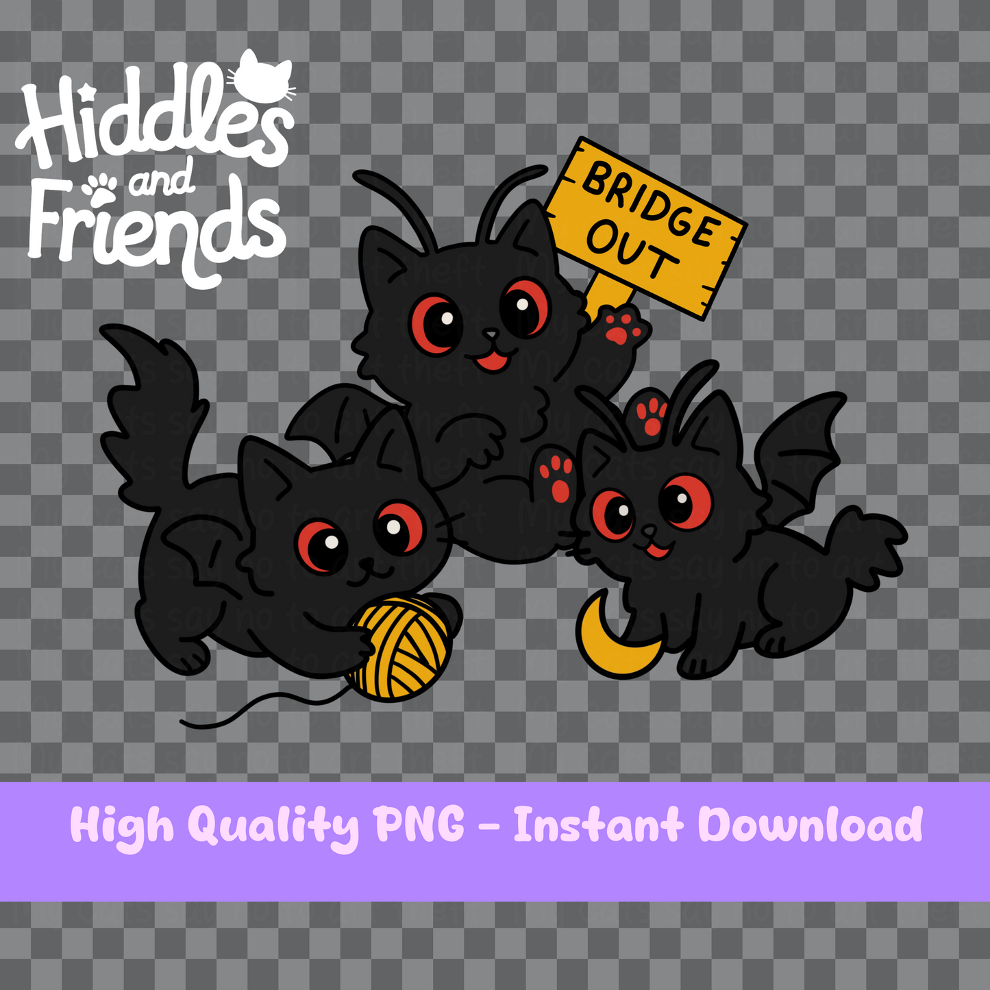 Cute Mothcat Digital Sticker