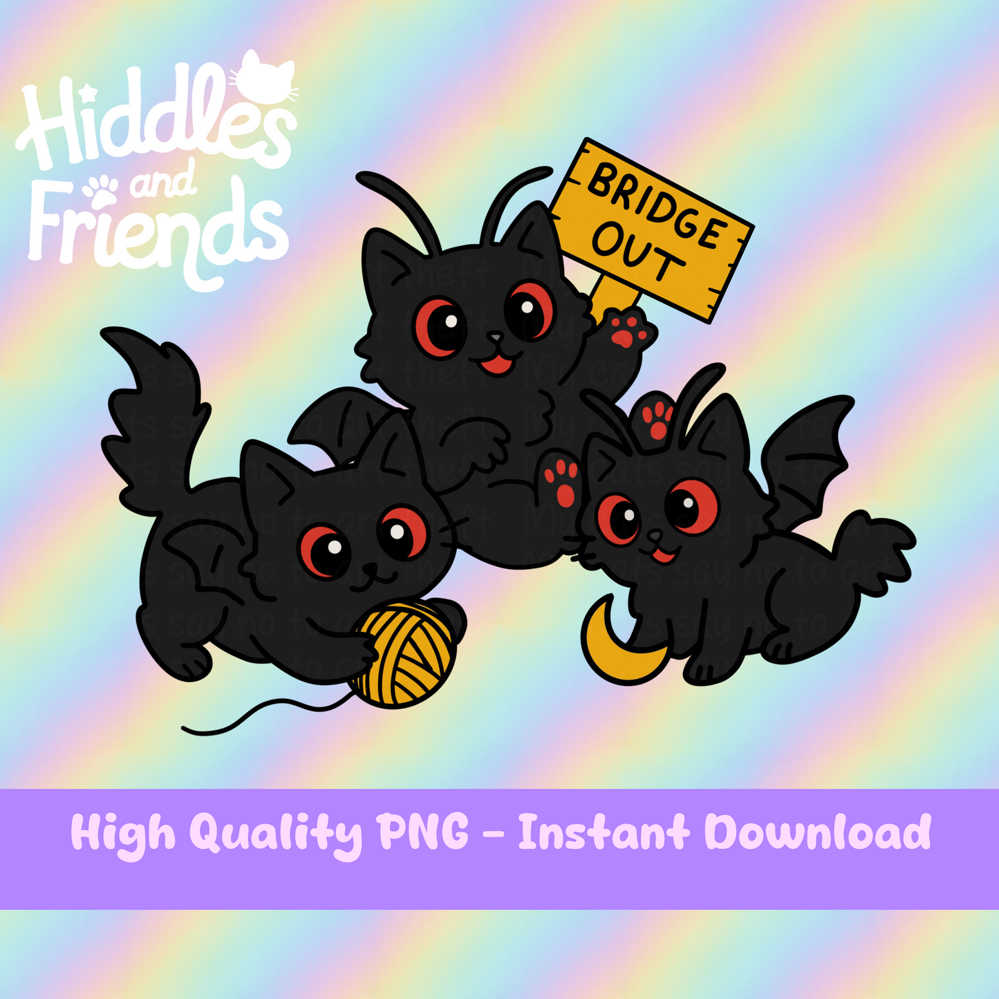 Cute Mothcat Digital Sticker