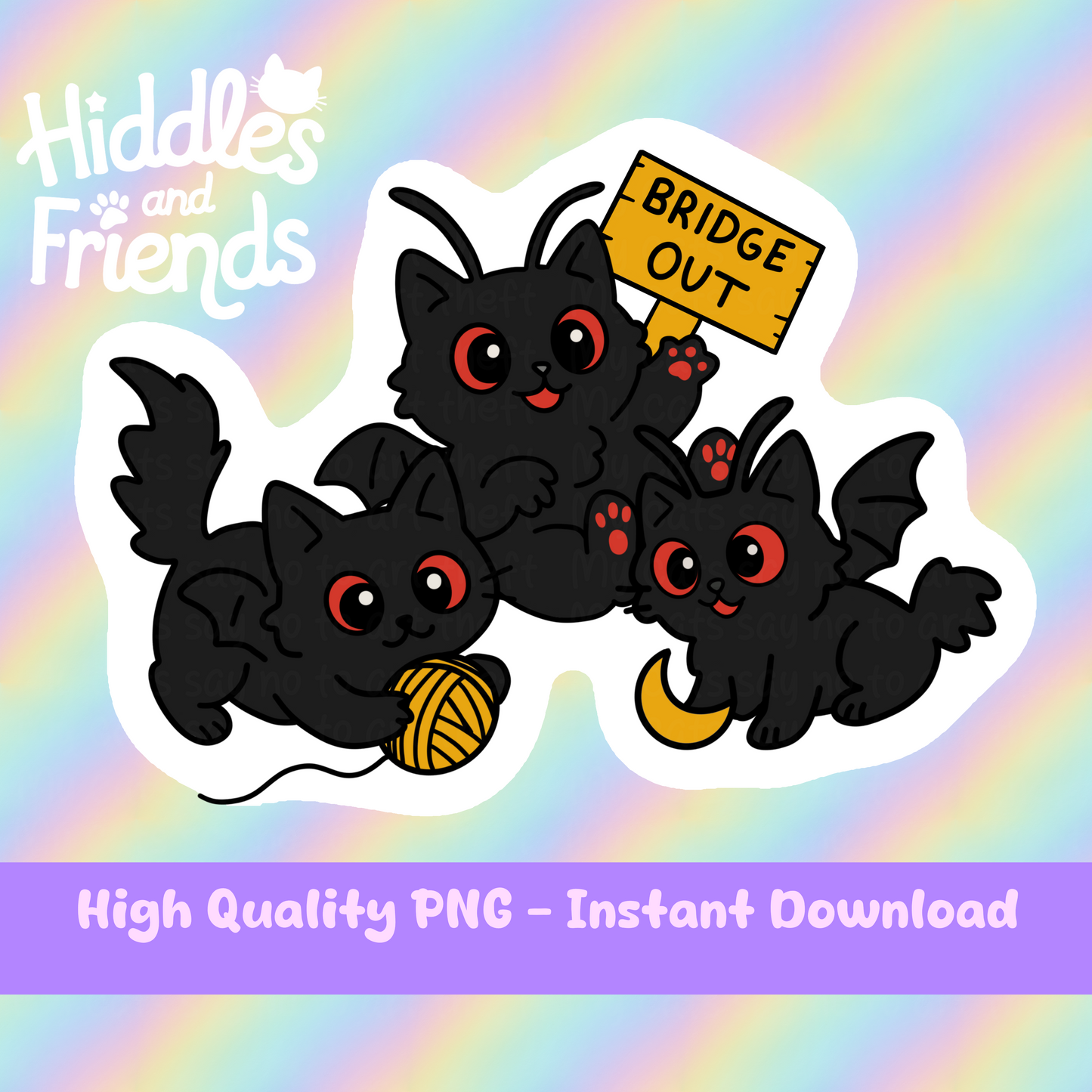 Cute Mothcat Digital Sticker