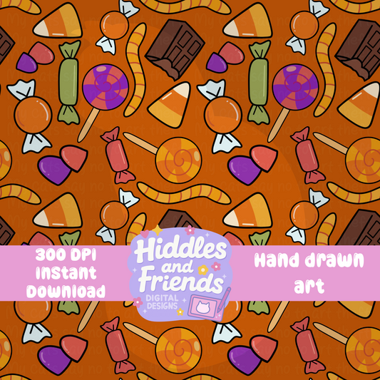 Halloween Candy Seamless File