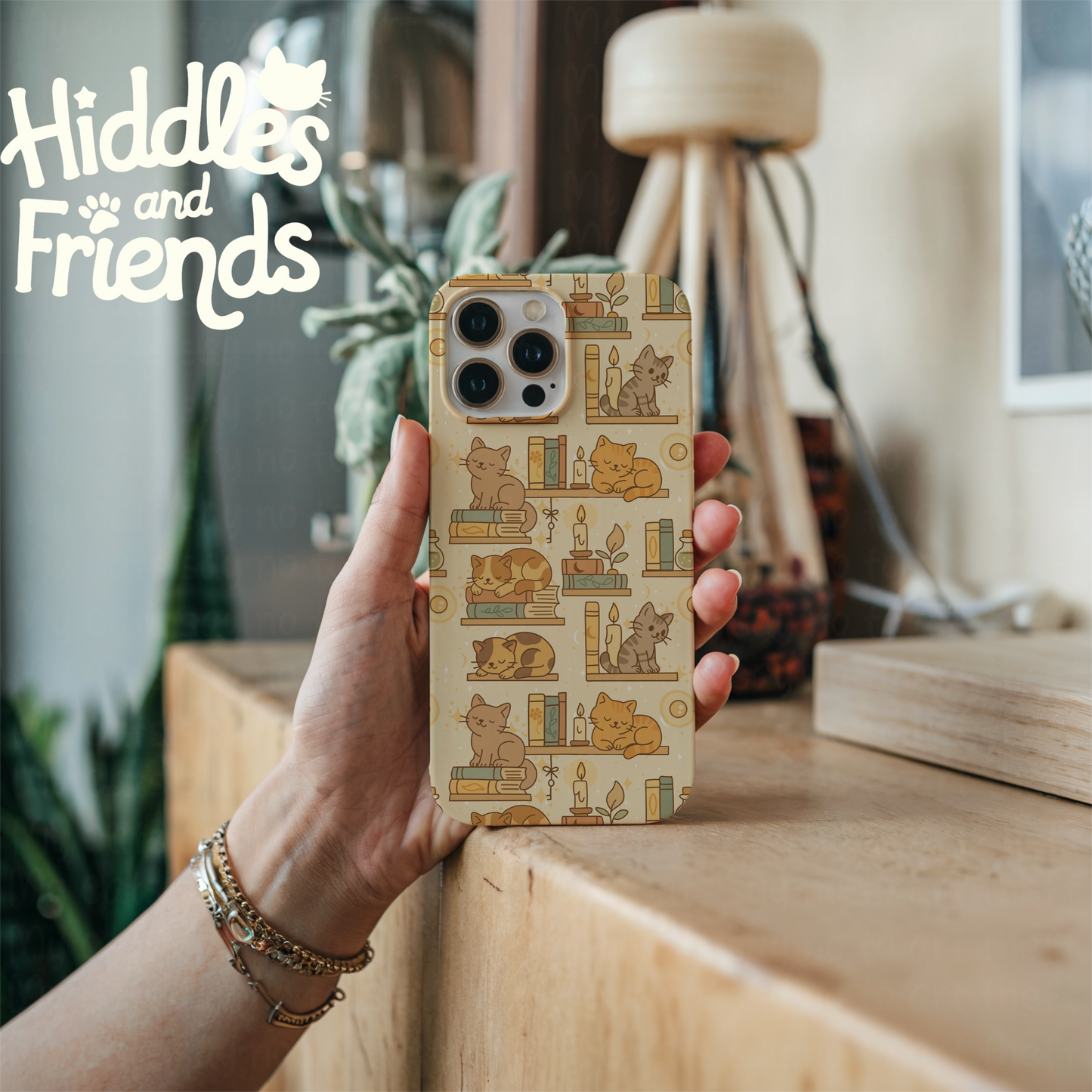 Cozy Bookshelf Cats Seamless File