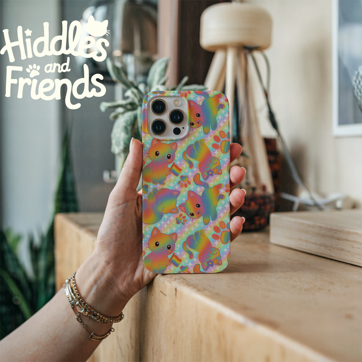 Rainbow Pride Cats Seamless Pattern