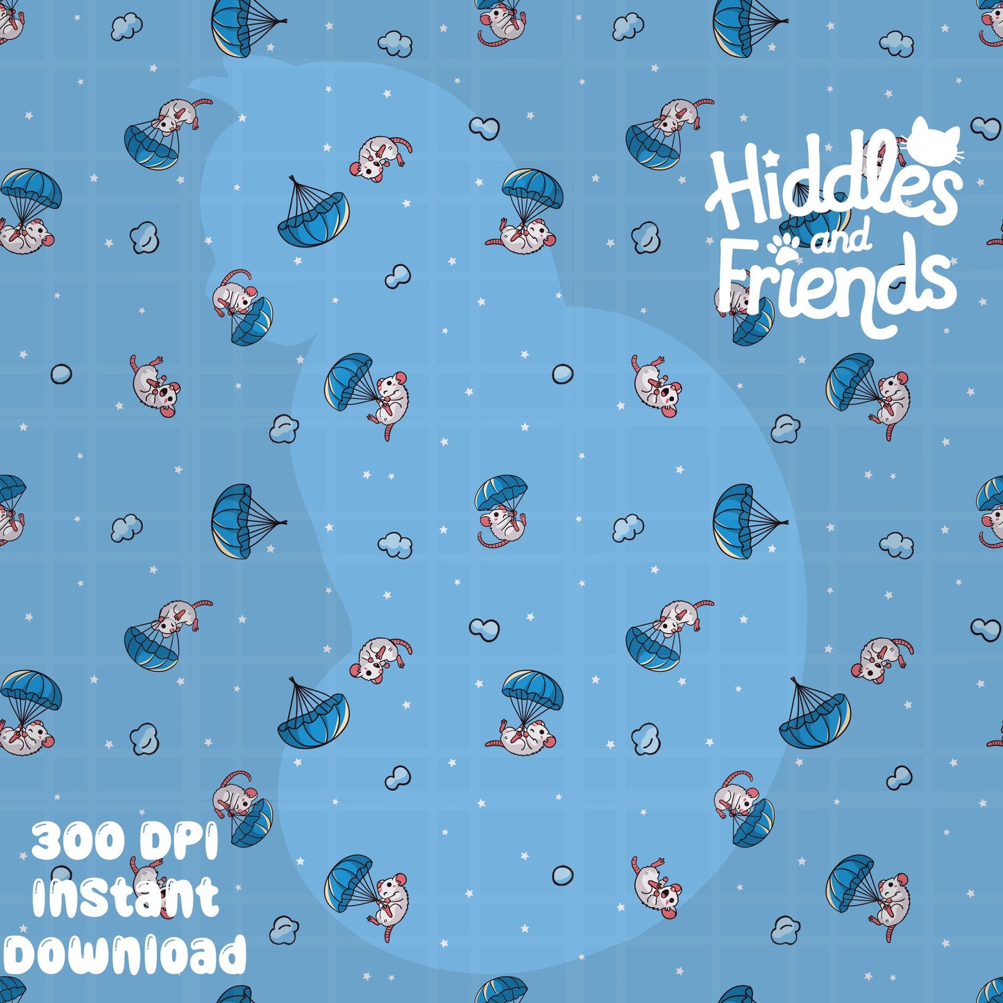 Rats Falling Seamless Pattern