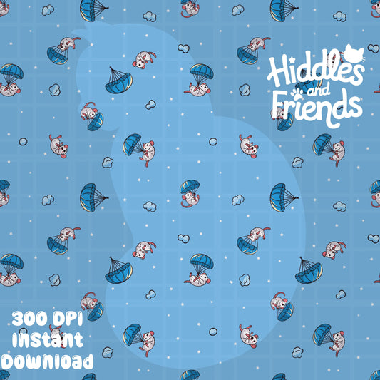 Rats Falling Seamless Pattern