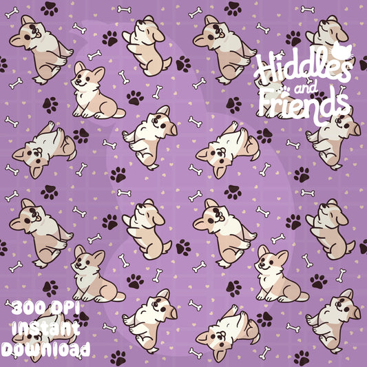 Corgi Seamless Pattern