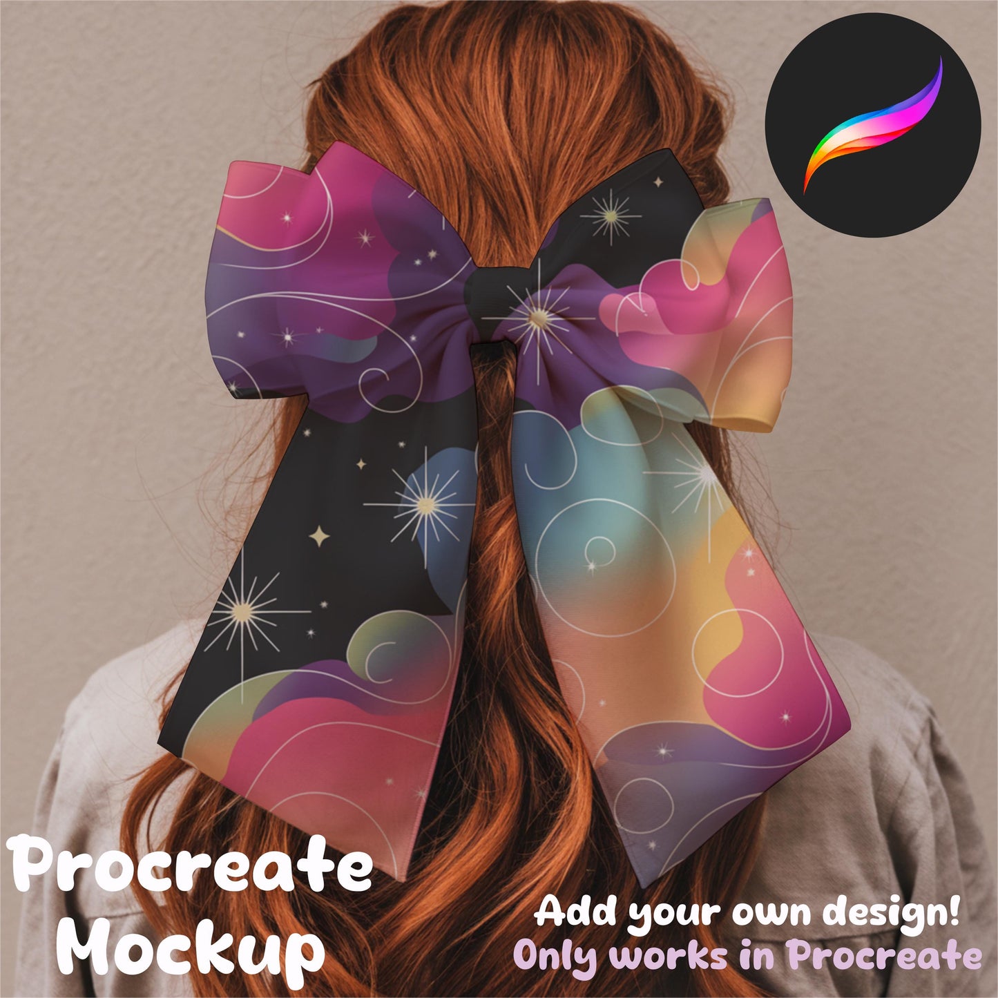 Hair Bow Mockup Editable Procreate