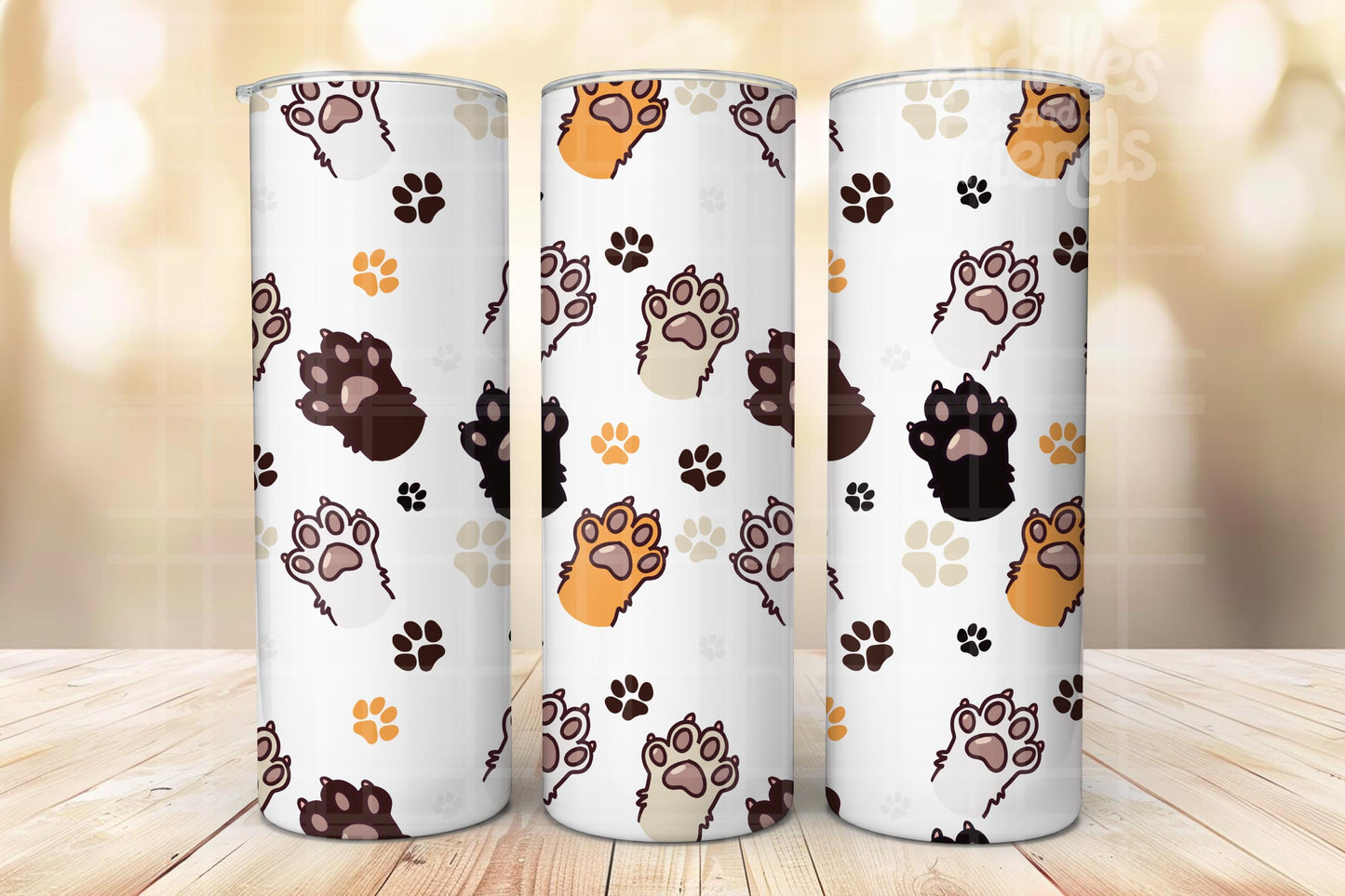 Cute Cat Paws Seamless Pattern