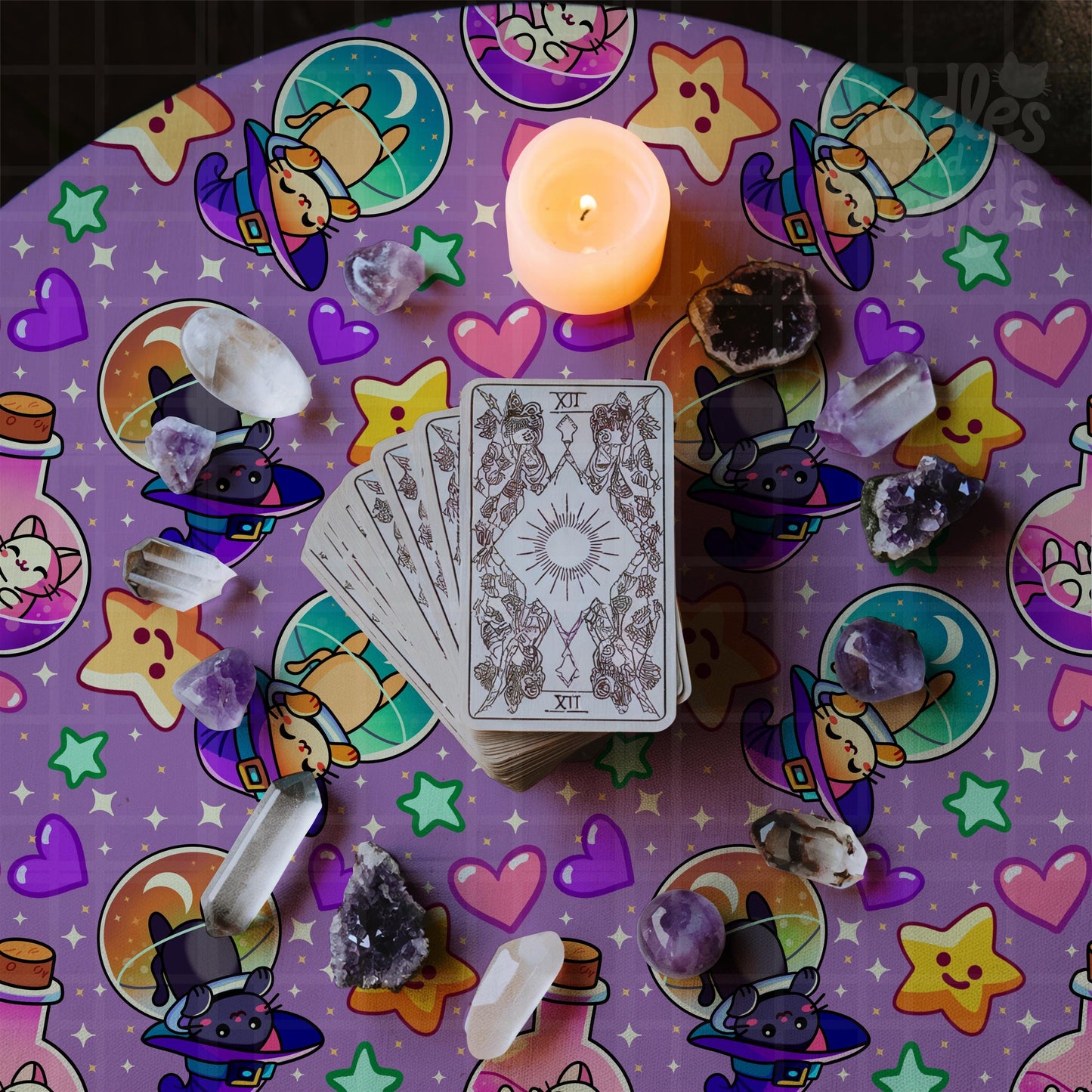 Potion Cats Seamless Pattern