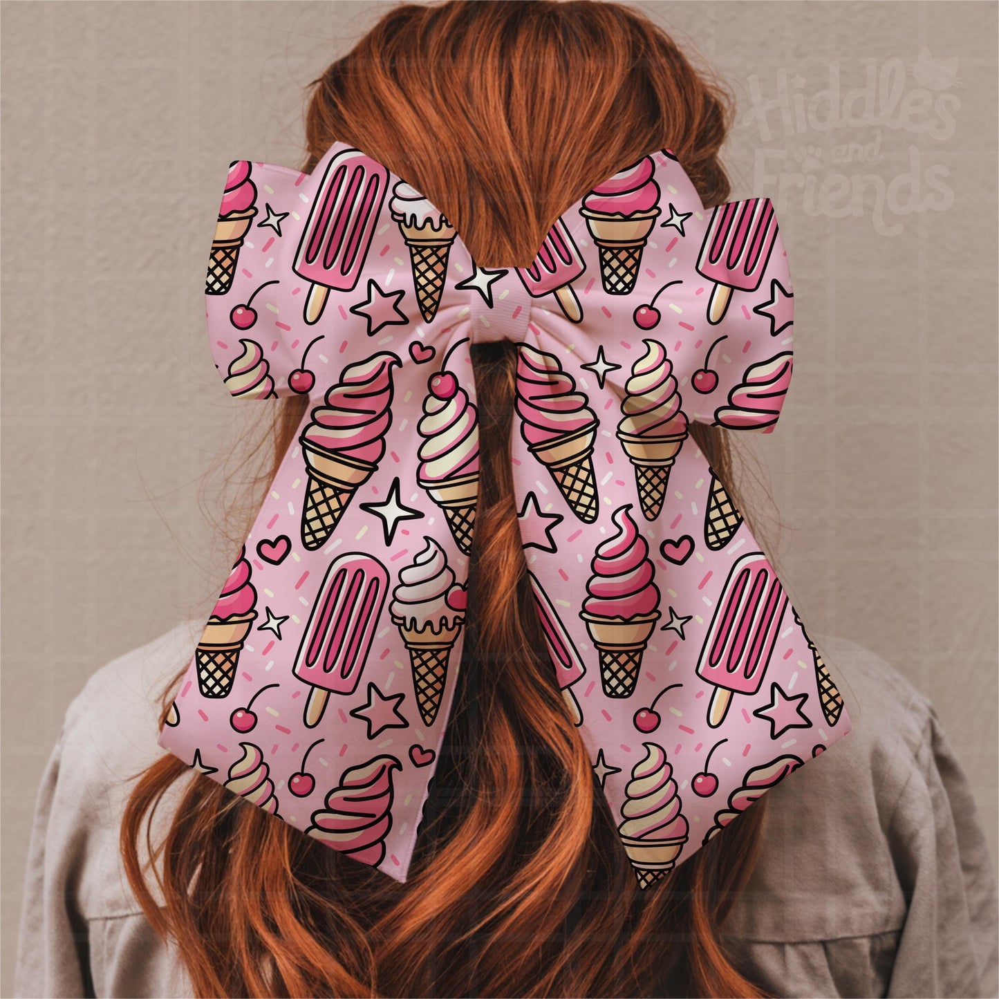 Pink Ice Cream Seamless Pattern