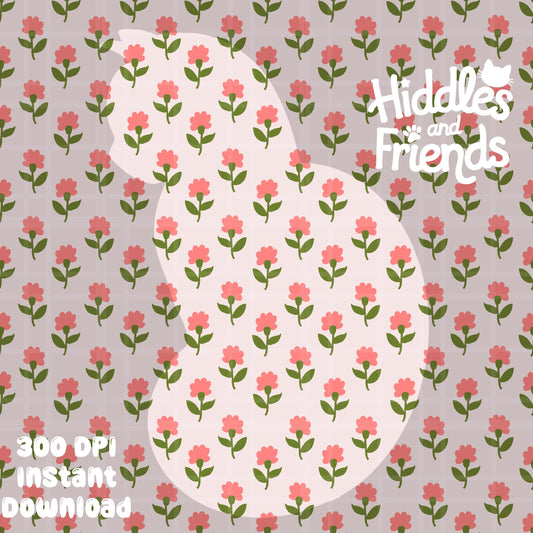 Pink Flowers Seamless Pattern