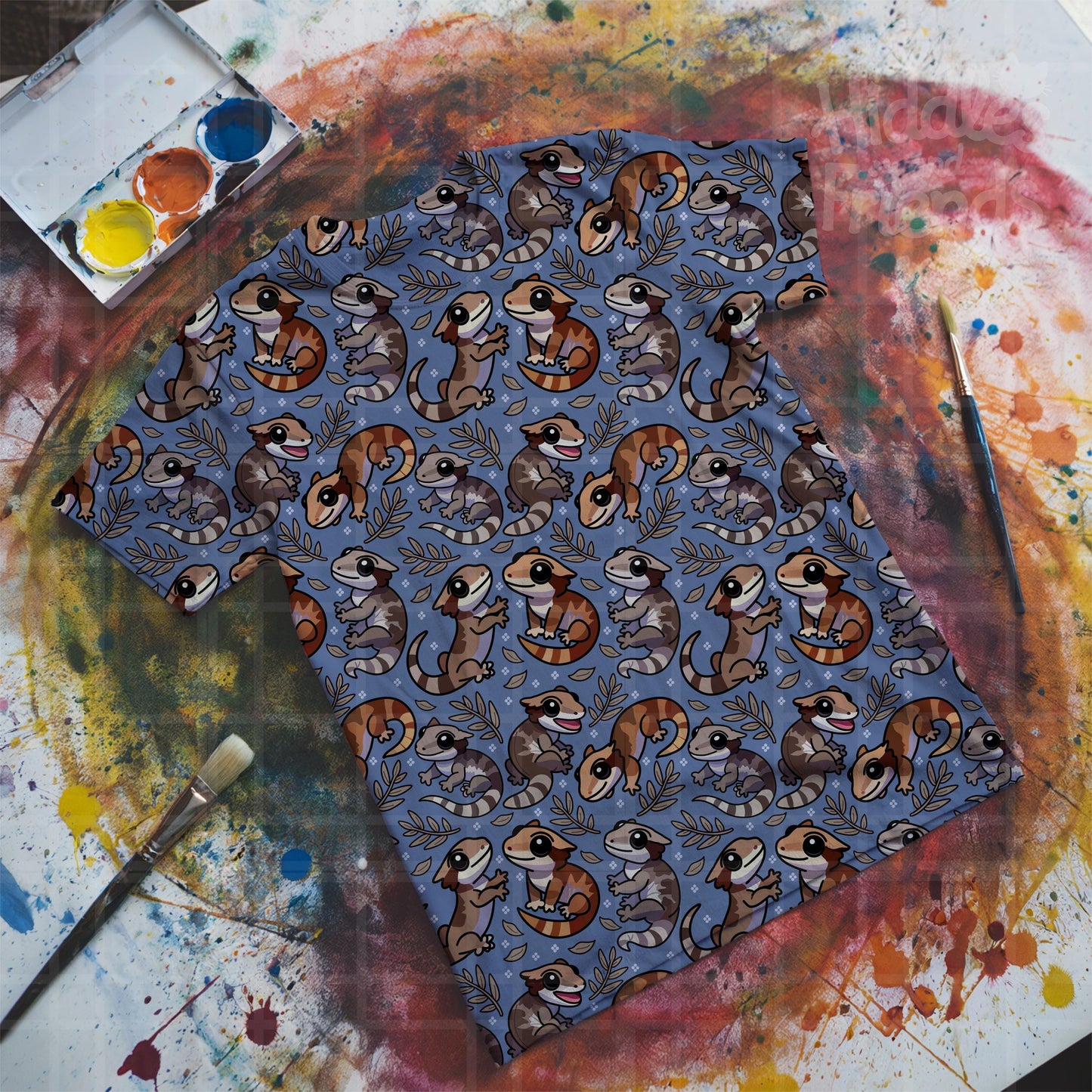 Gargoyle Geckos Seamless Pattern