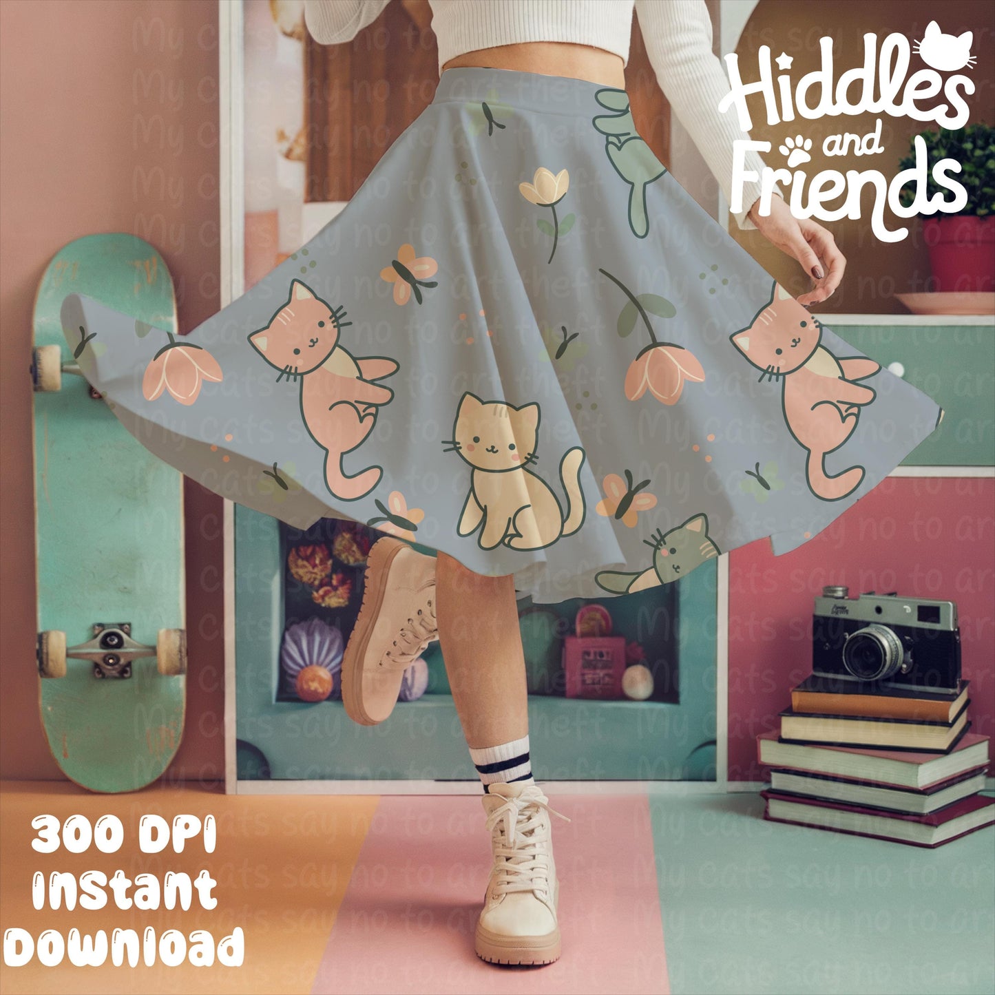 Skater Skirt Mockup for Procreate