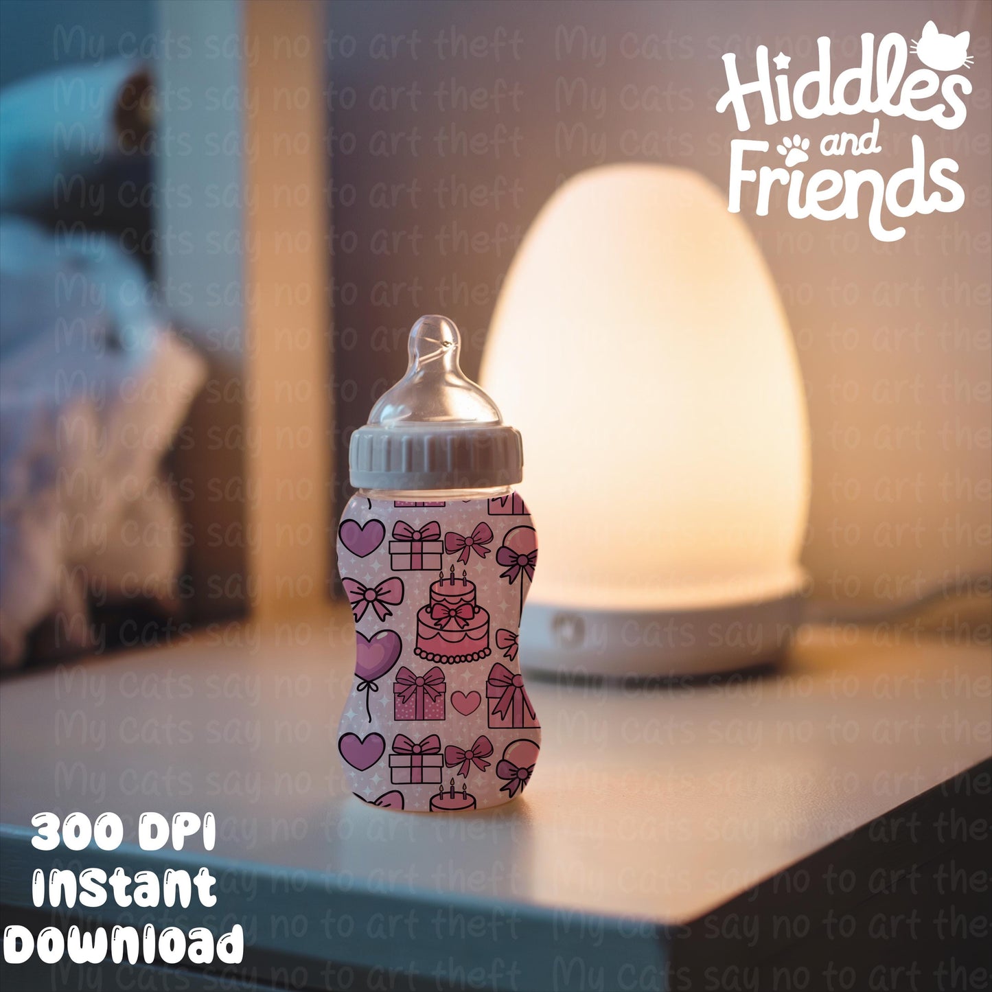 Baby Bottle Editable Procreate Mockup