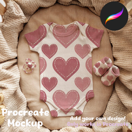 Baby Outfit Trio Mockup for Procreate