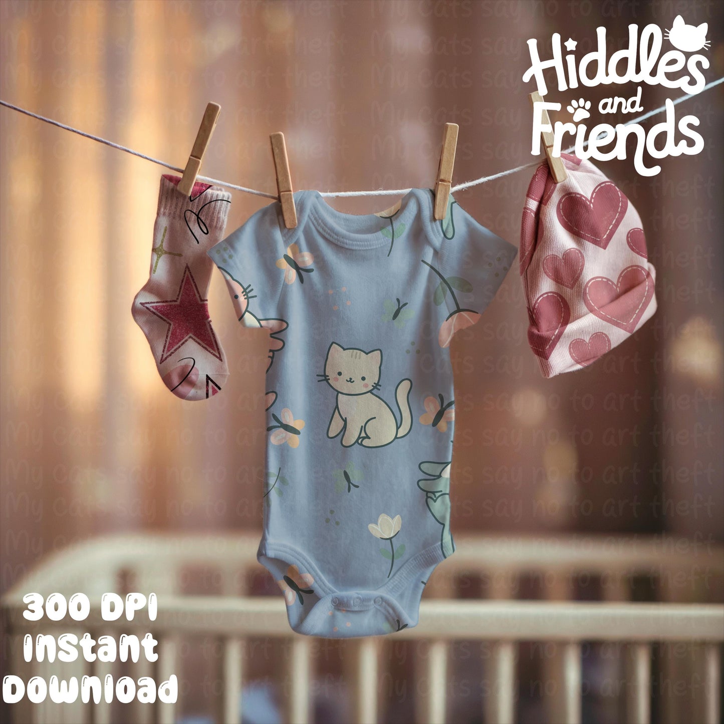 Baby Outfit Trio Mockup for Procreate