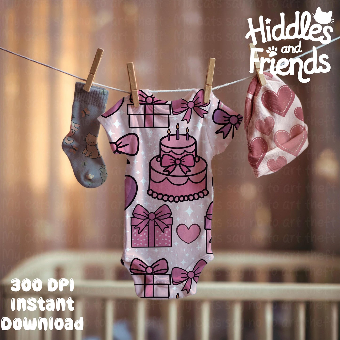 Baby Outfit Trio Mockup for Procreate