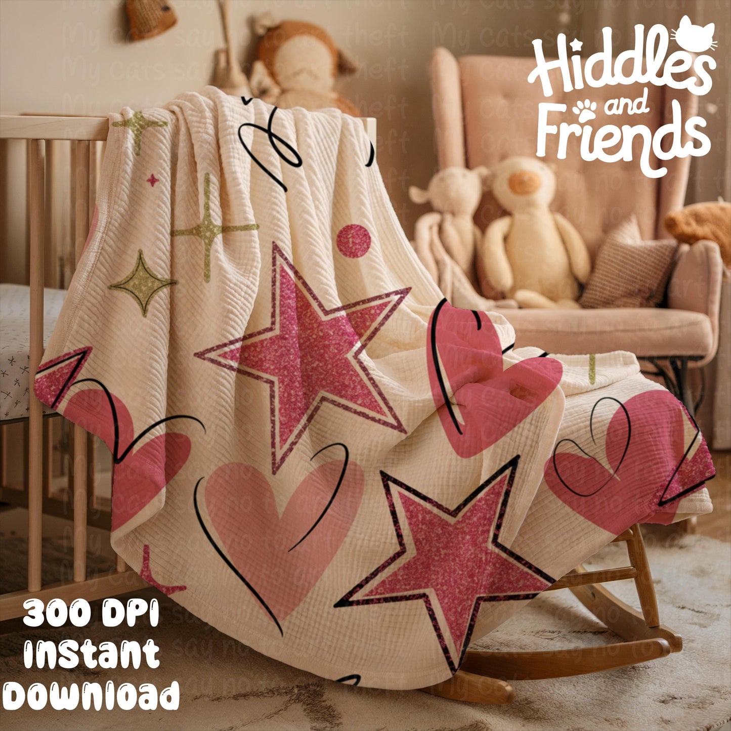 Nursery Blanket Mockup for Procreate