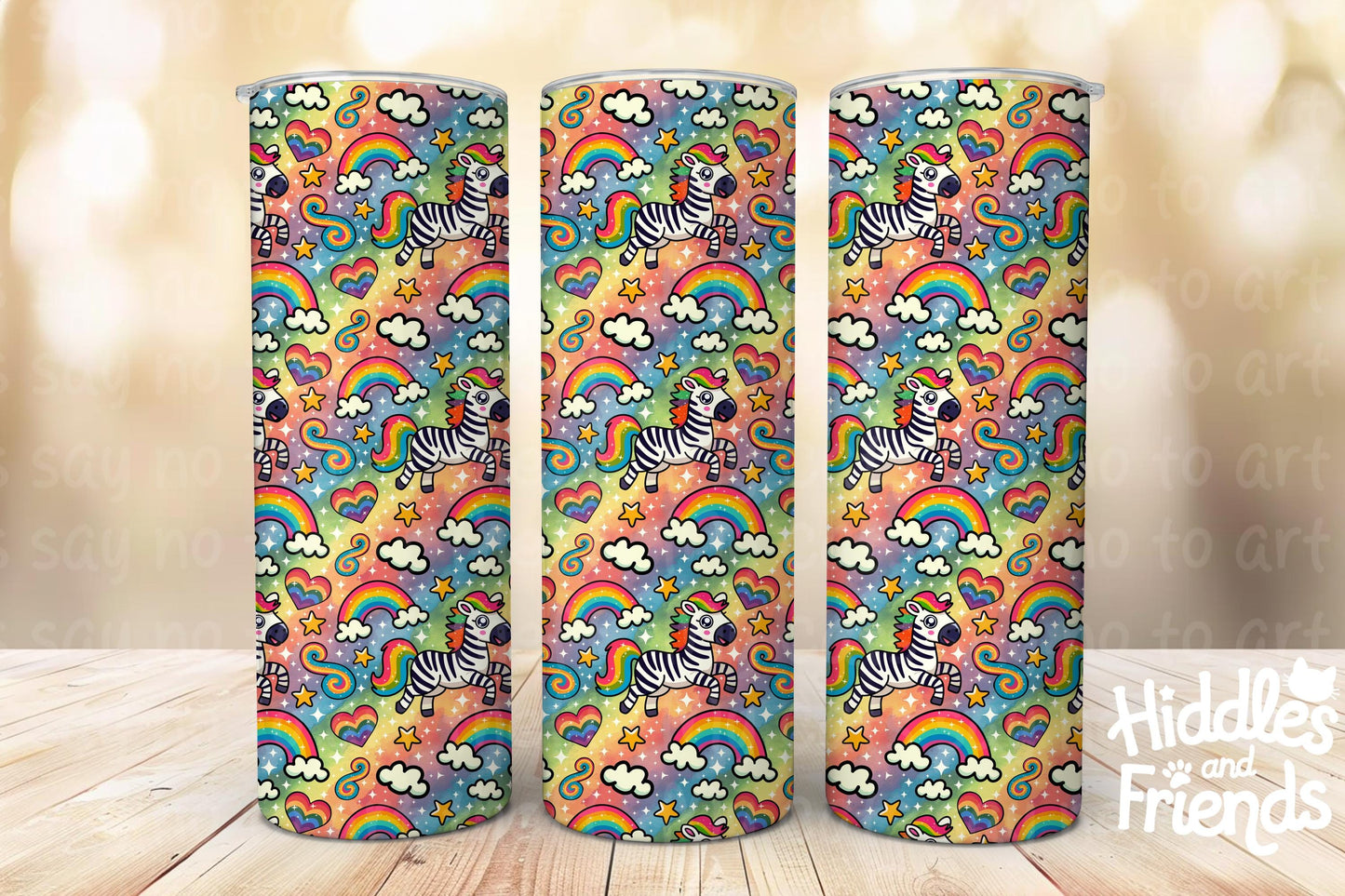 Rainbow Zebra Seamless Pattern - Chronic Illness