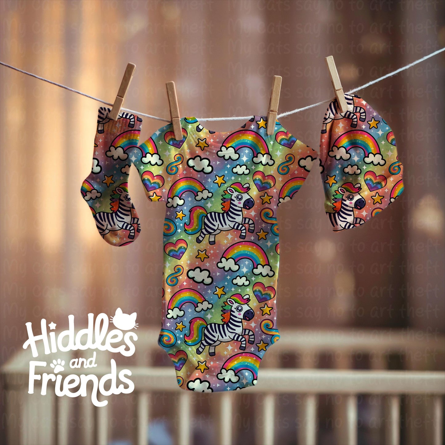 Rainbow Zebra Seamless Pattern - Chronic Illness