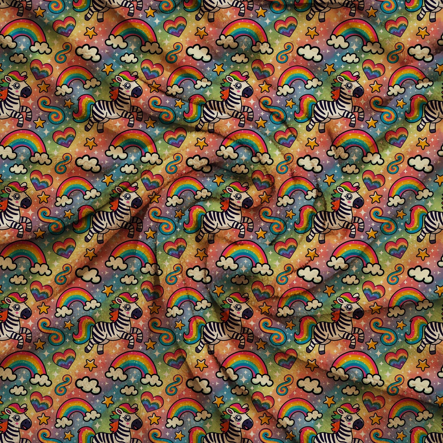 Rainbow Zebra Seamless Pattern - Chronic Illness