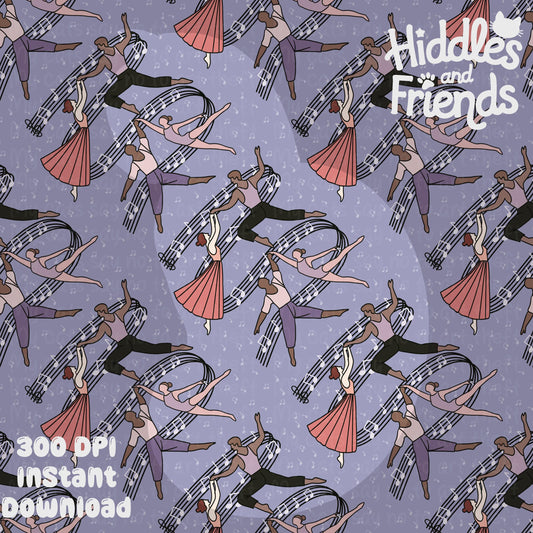 Dancing Partners Seamless Pattern