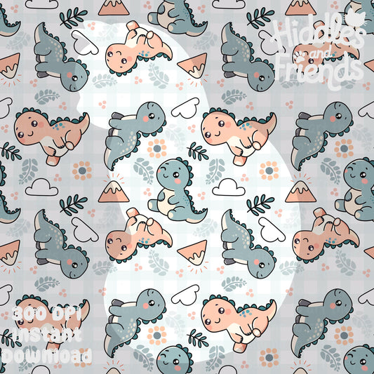 Dinosaurs Seamless Pattern