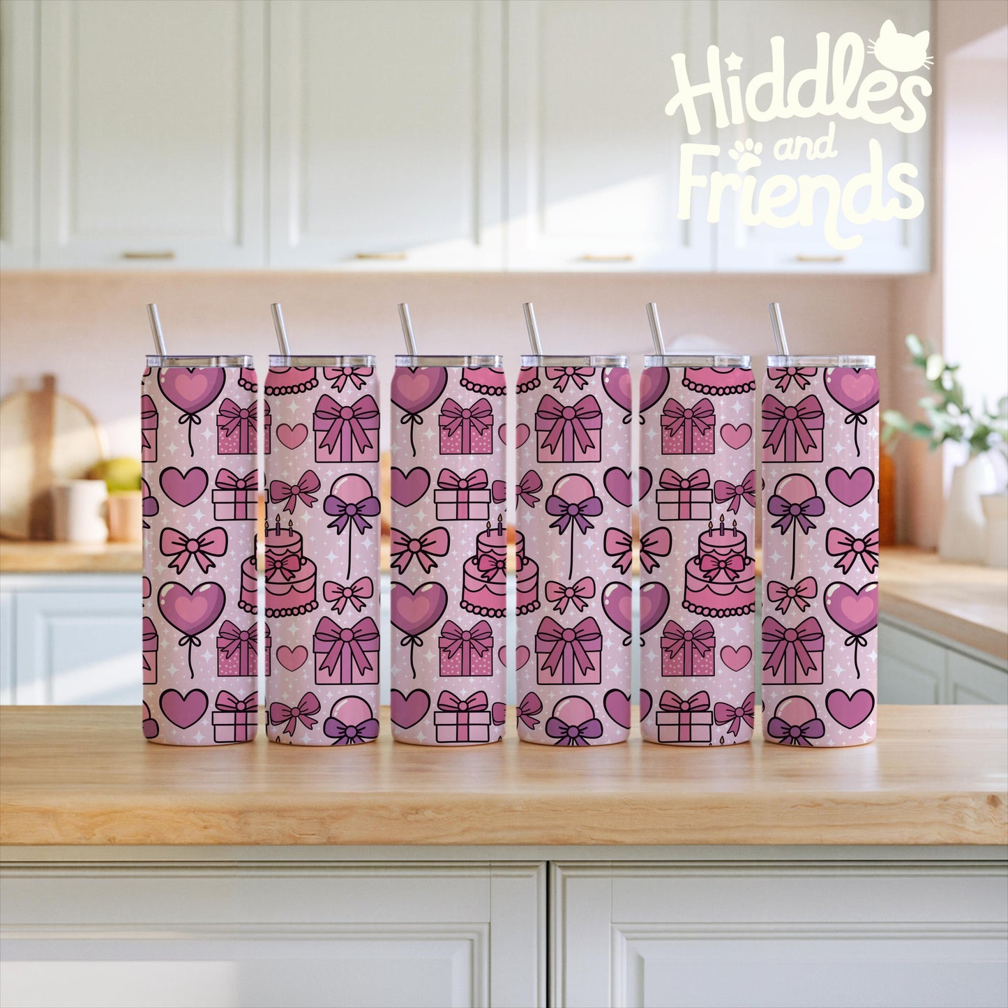 Six Tumblers Editable Procreate Mockup