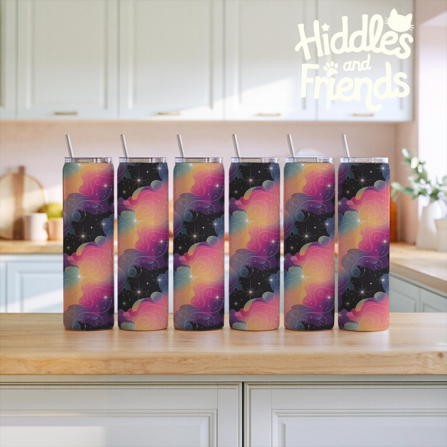 Six Tumblers Editable Procreate Mockup
