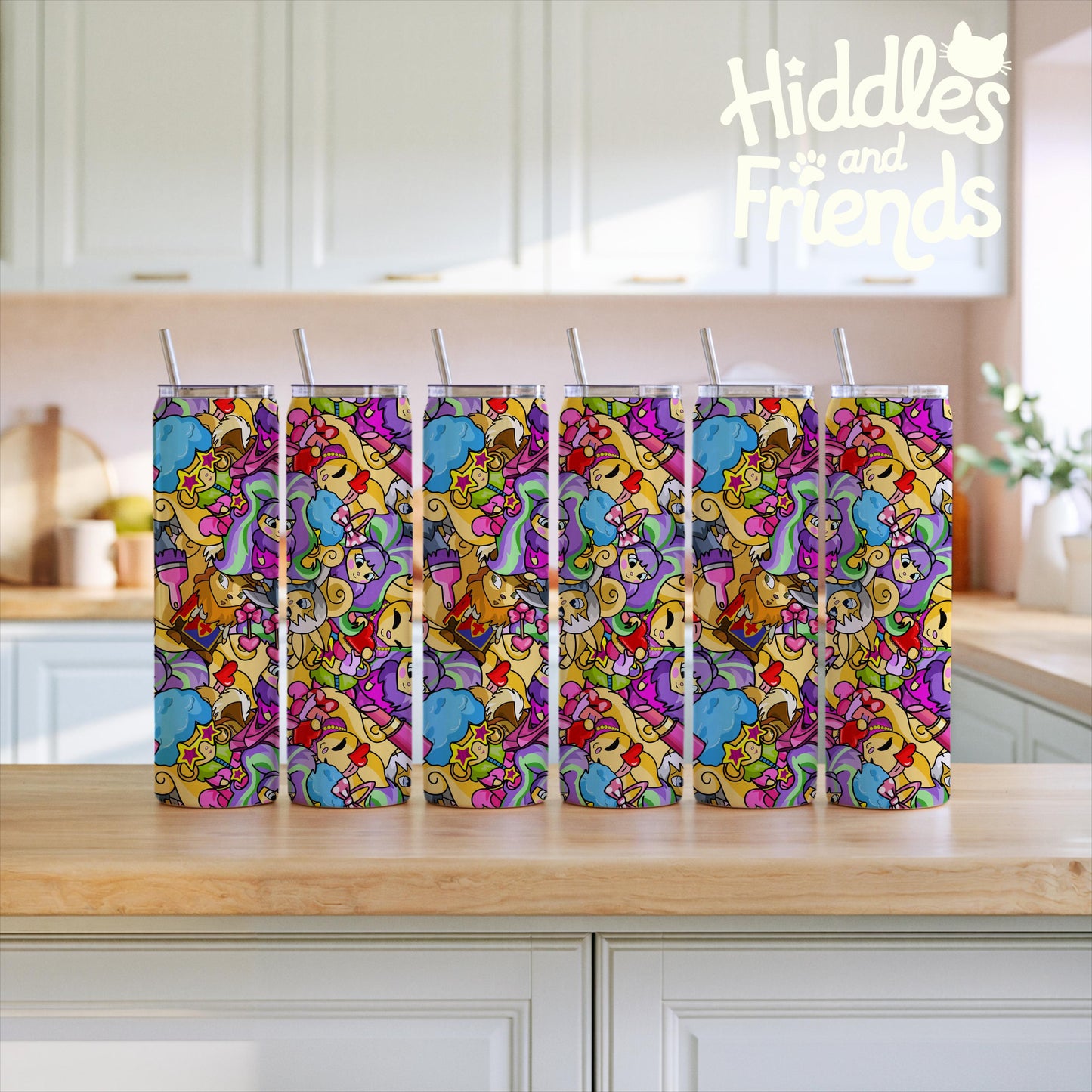 Six Tumblers Editable Procreate Mockup