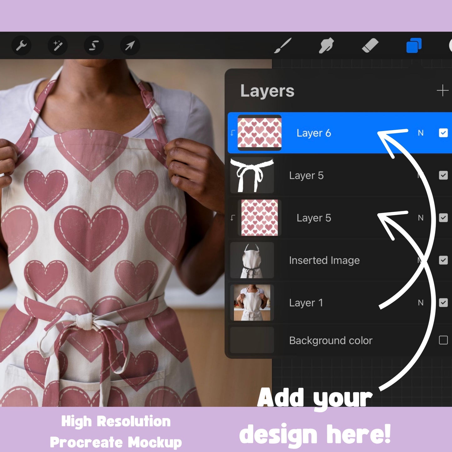 Apron Mockup for Procreate