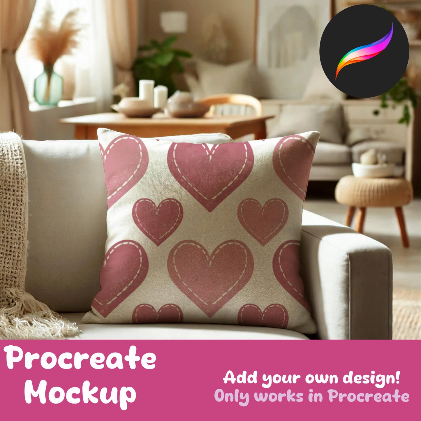 Pillow Mockup for Procreate