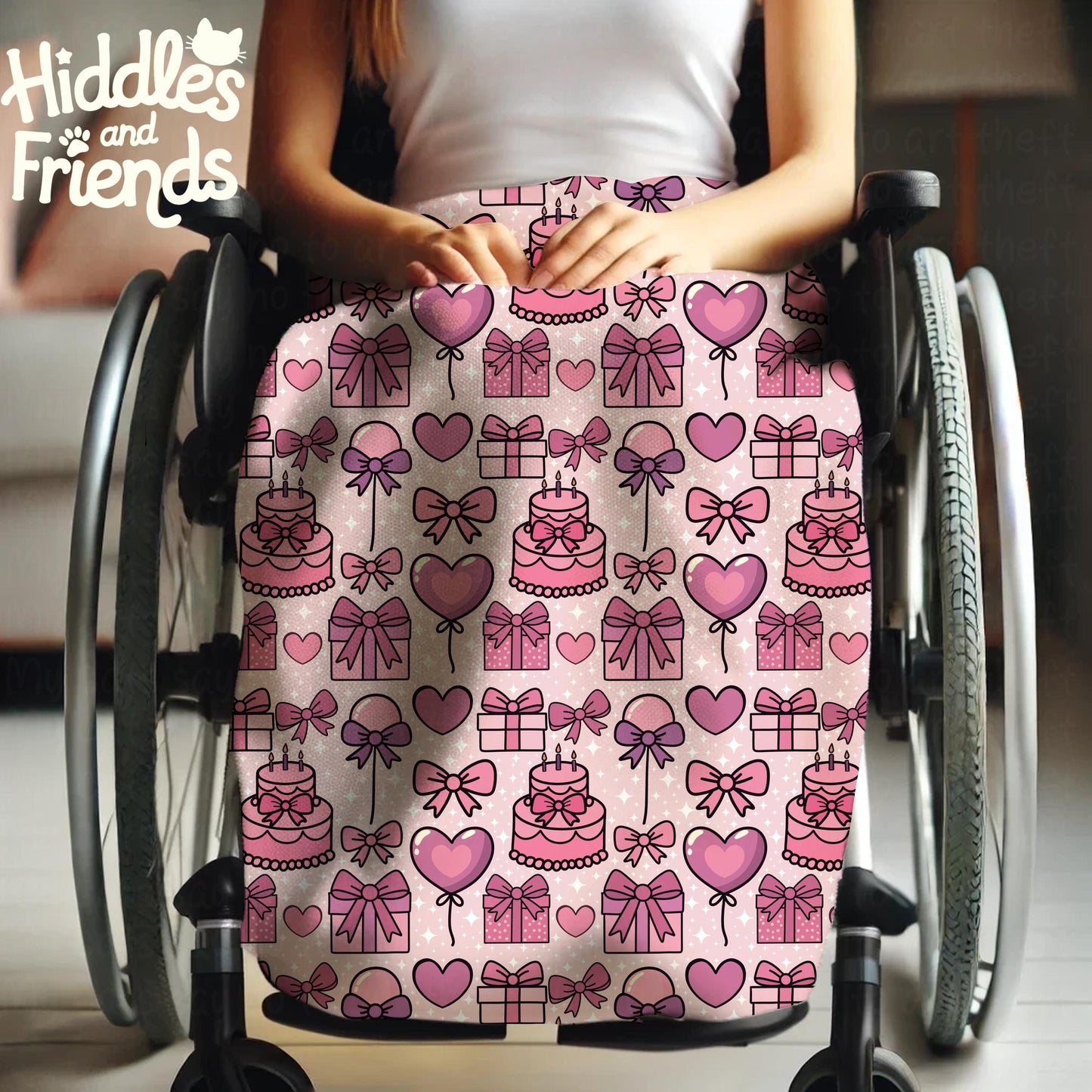 Wheelchair Blanket Editable Procreate Mockup