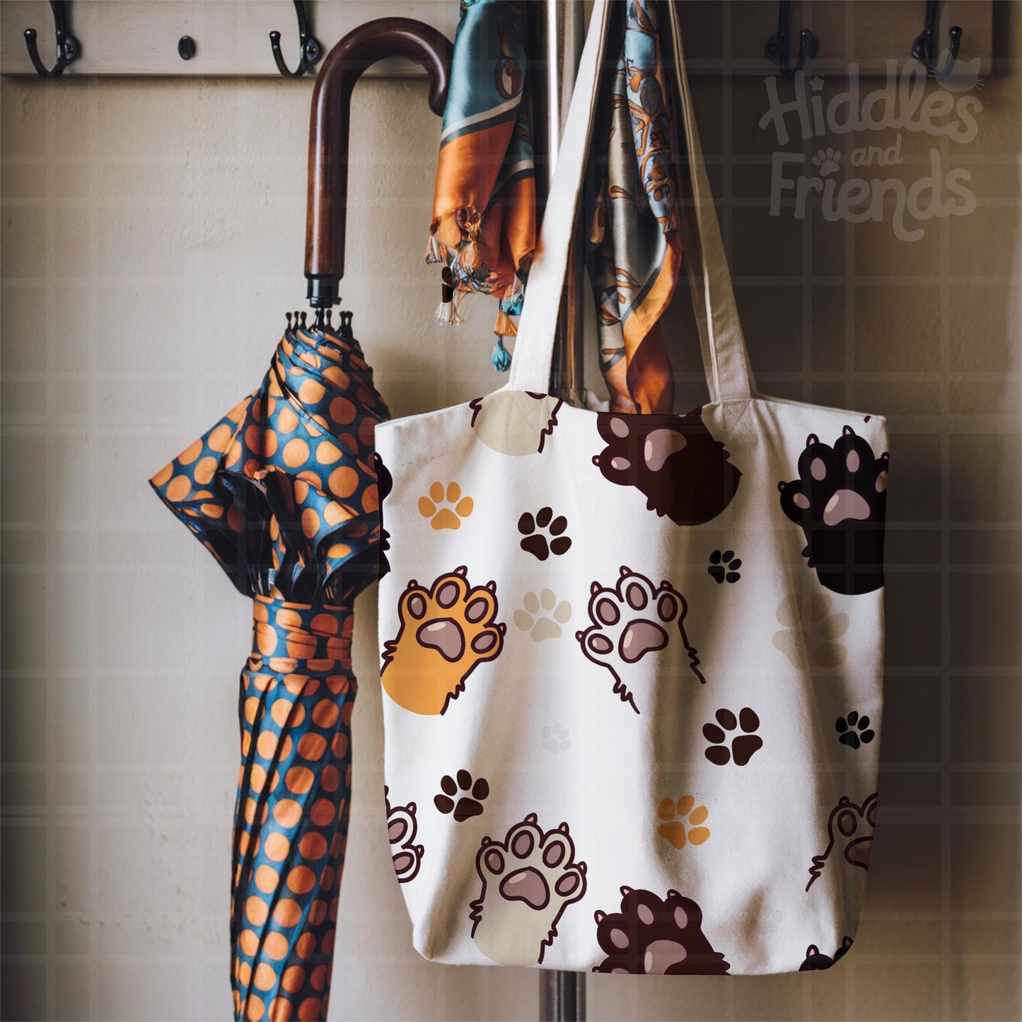 Cute Cat Paws Seamless Pattern