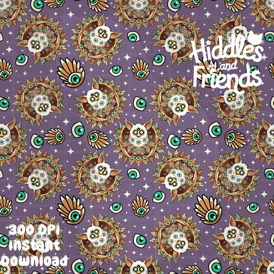 Purple Biblically Accurate Furby Angel Seamless File