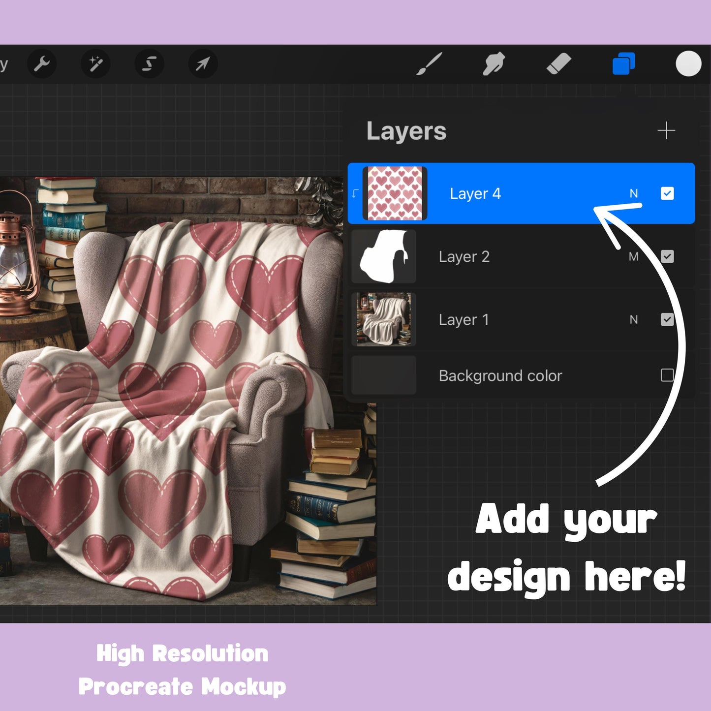Blanket Mockup for Procreate
