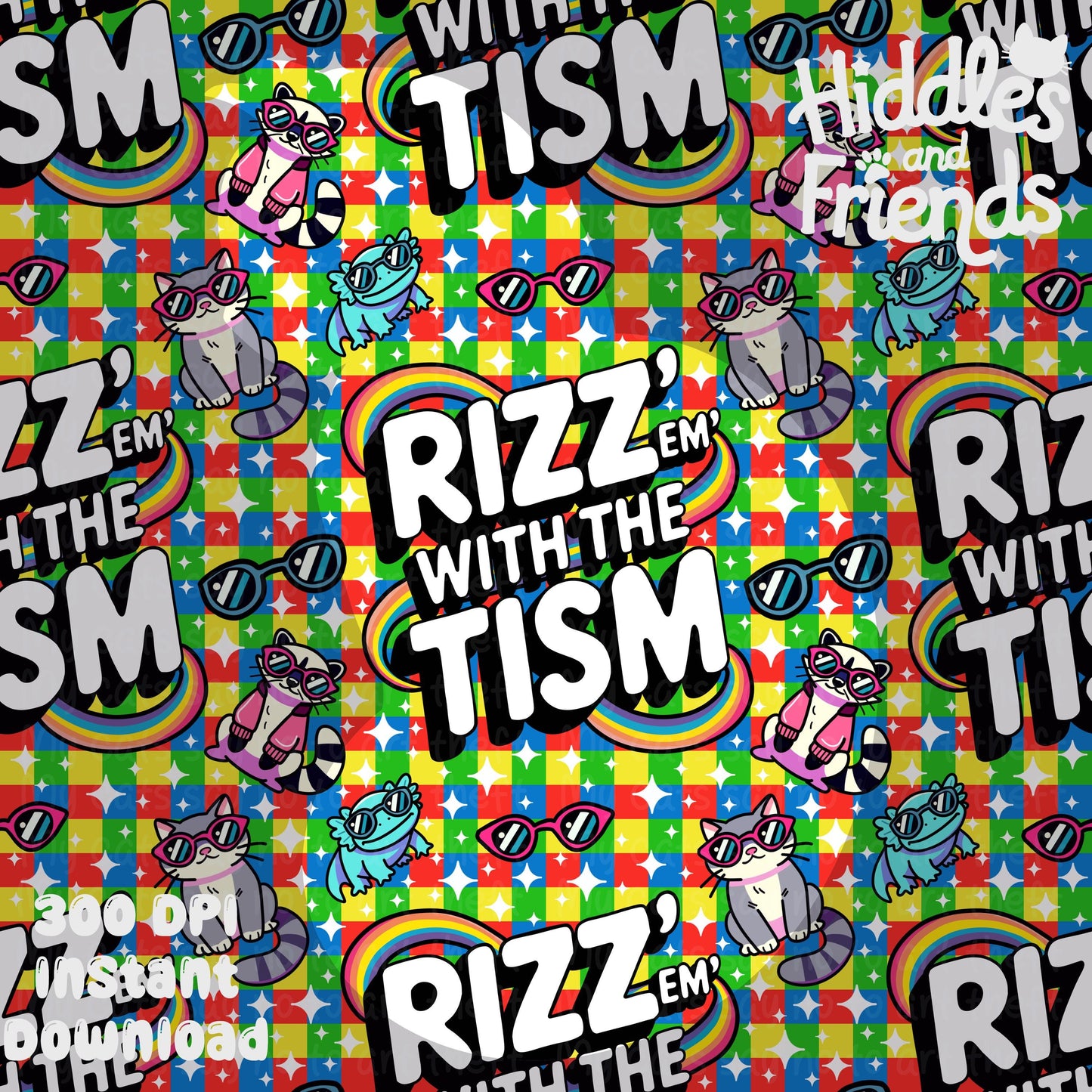 Rizz 'Em With The Tism Seamless Pattern