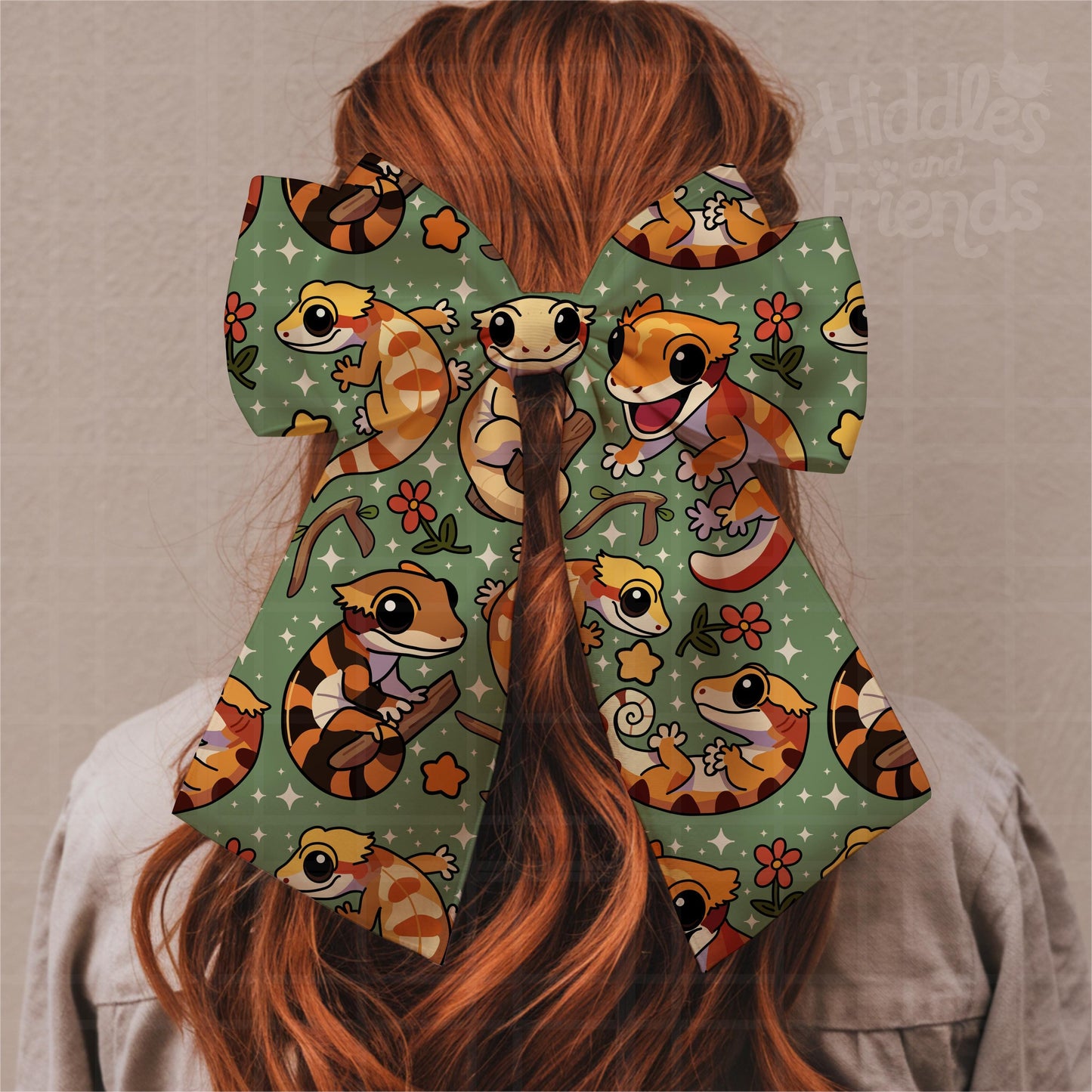 Crested Geckos Seamless Pattern