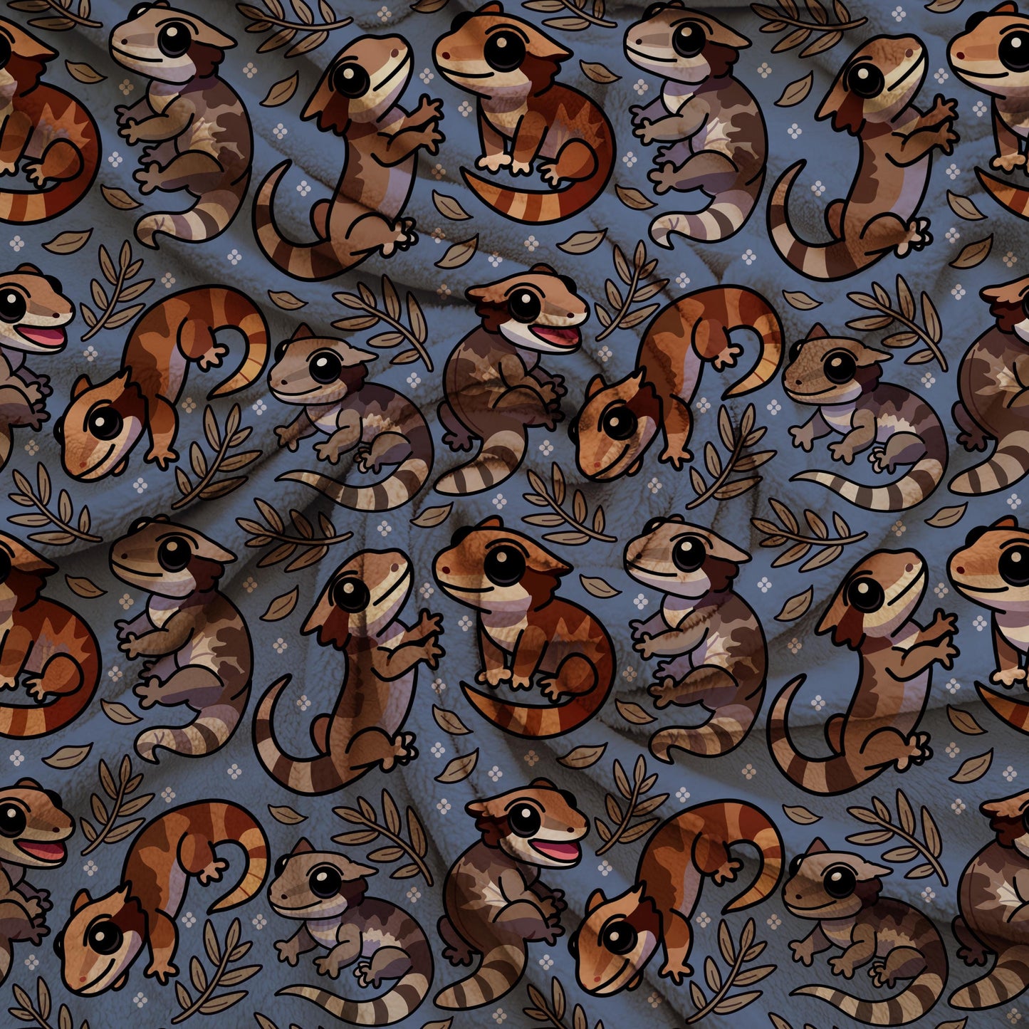 Gargoyle Geckos Seamless Pattern