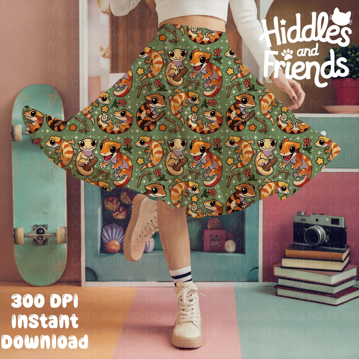 Skater Skirt Mockup for Procreate