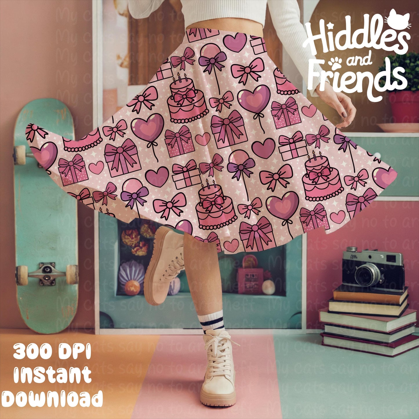 Skater Skirt Mockup for Procreate