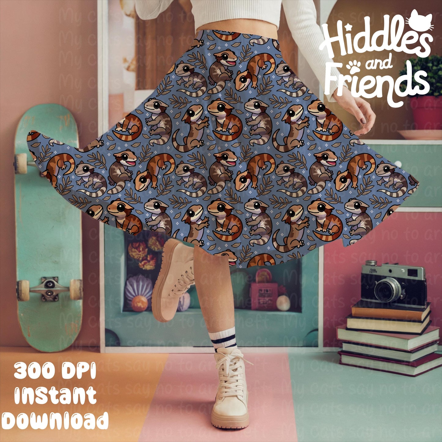 Skater Skirt Mockup for Procreate