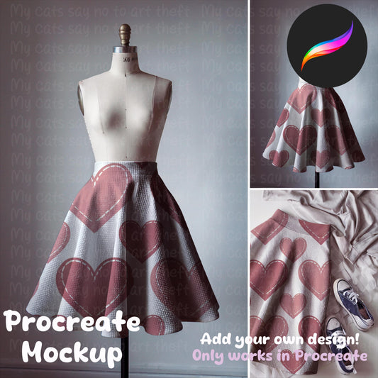 Skater Skirt Trio Mockup for Procreate