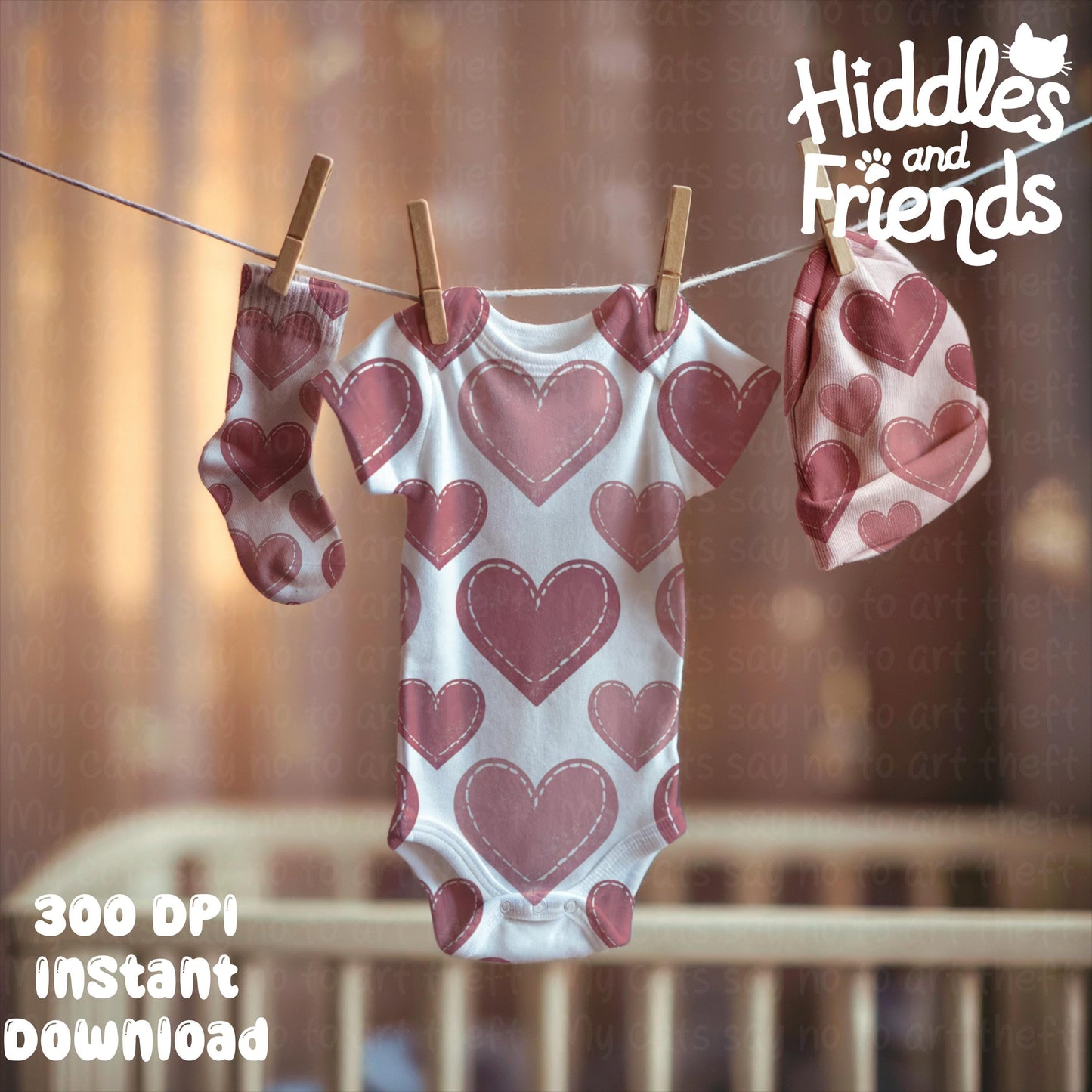 Baby Outfit Trio Mockup for Procreate