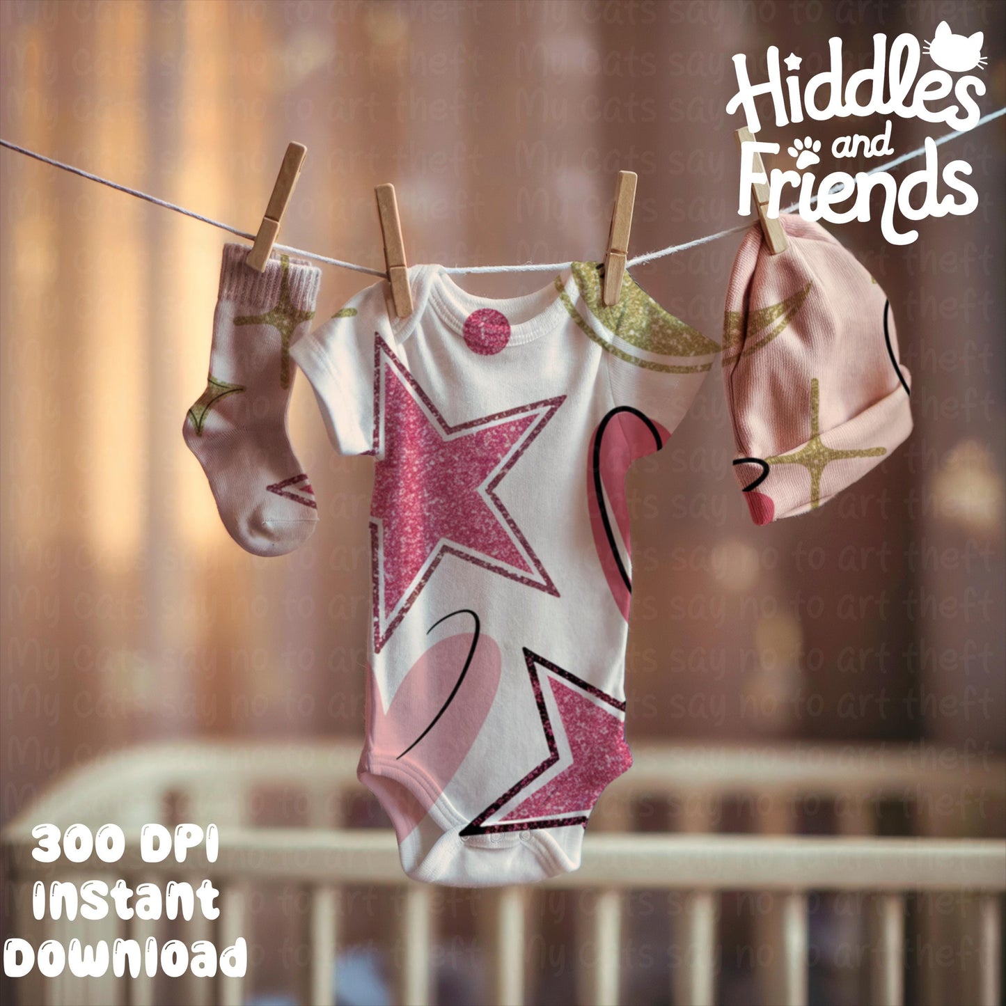 Baby Outfit Trio Mockup for Procreate