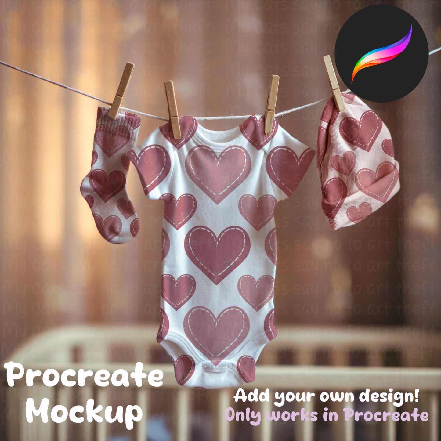 Baby Outfit Trio Mockup for Procreate