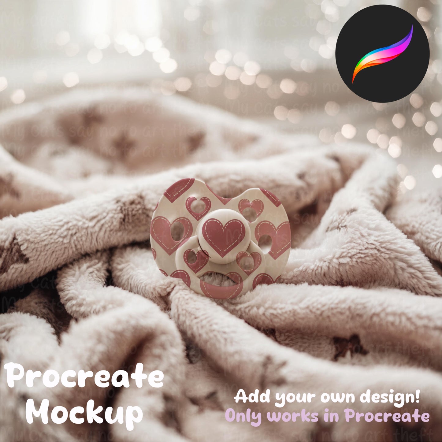 Baby Pacifier Editable Procreate Mockup