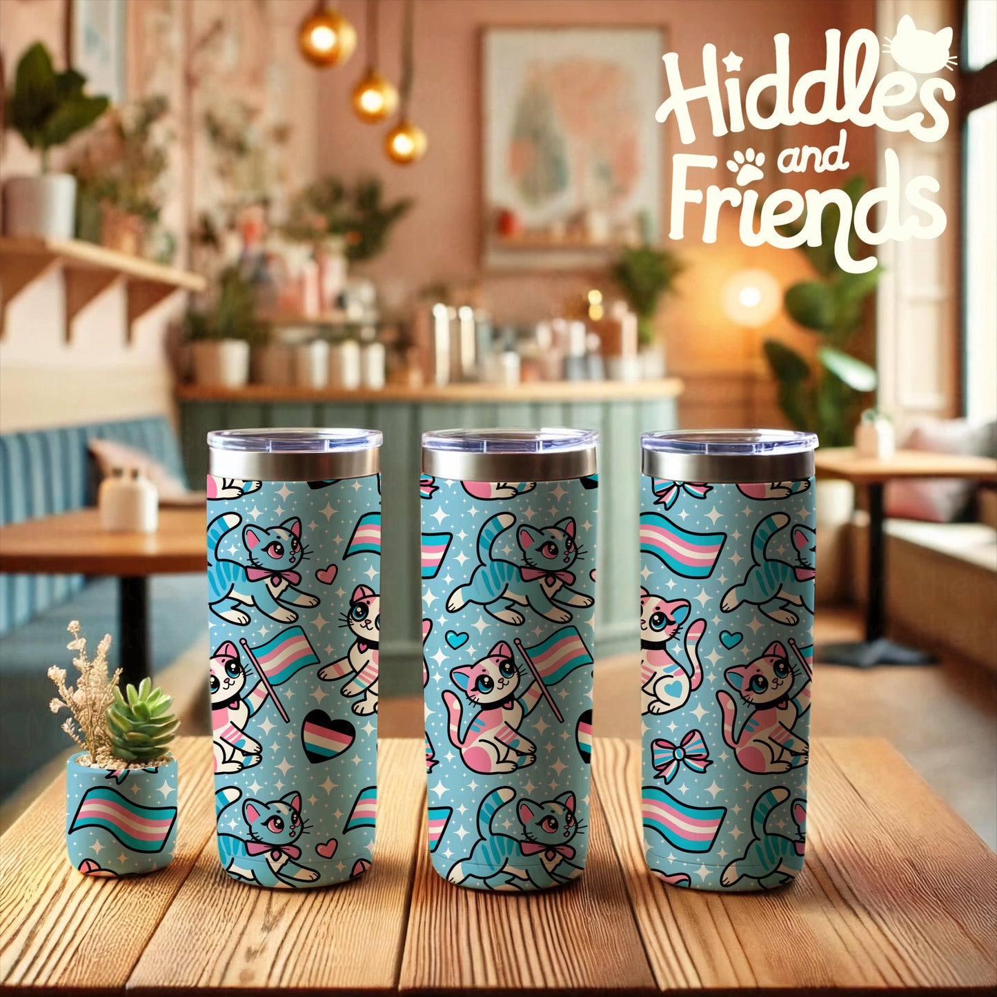 Trans Pride Cats - Cute LGBTQ+ Seamless Pattern