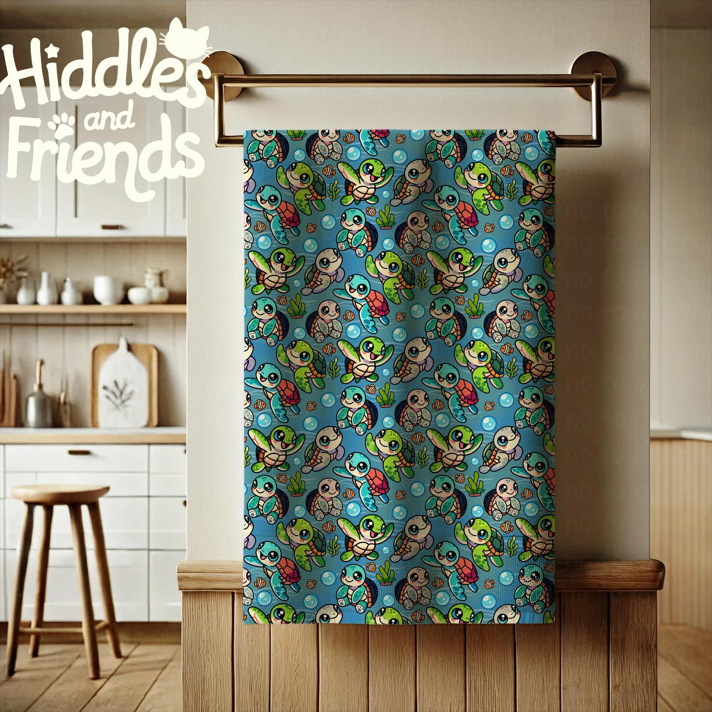 Sea Turtles & Ocean Friends Seamless Pattern